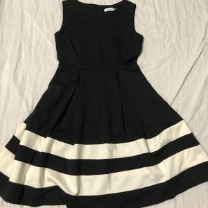 Calvin Klein Black and White Sleeveless dress